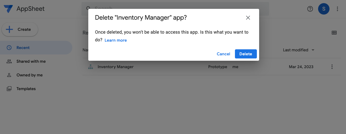 Delete Inventory Manager