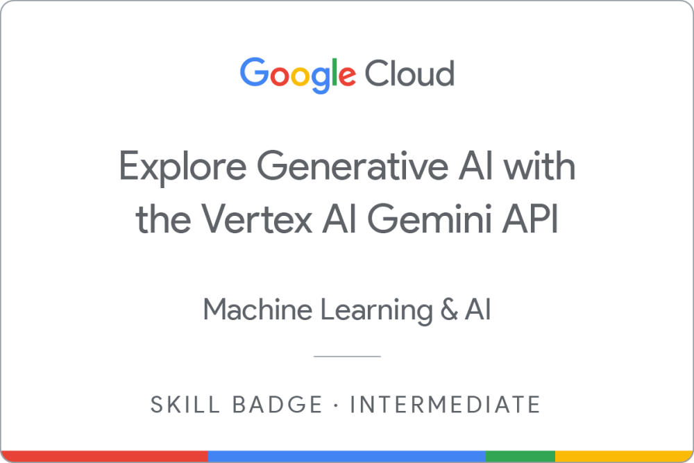 Badge für Explore Generative AI with the Vertex AI Gemini API