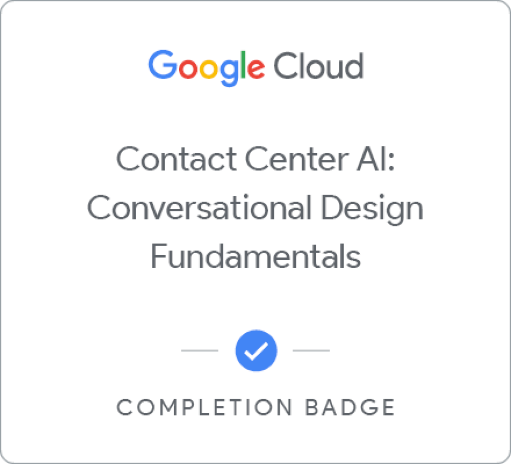 Badge per Contact Center AI: Conversational Design Fundamentals