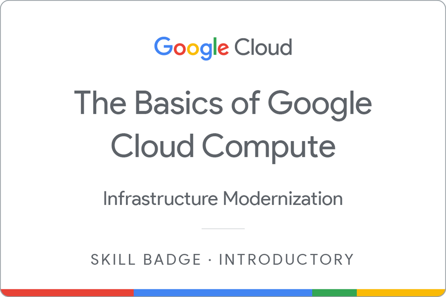 Odznaka za ukończenie szkolenia The Basics of Google Cloud Compute