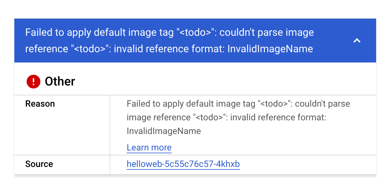 invalid image name error