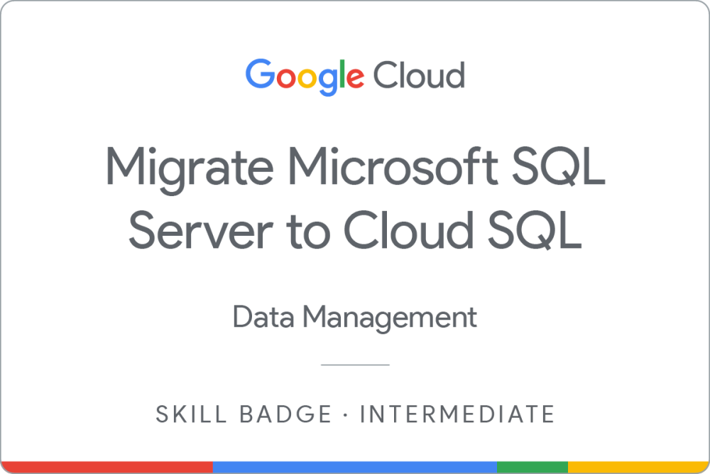 Google Cloud SQL Migration Badge