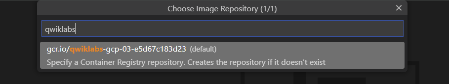 choose image repository
