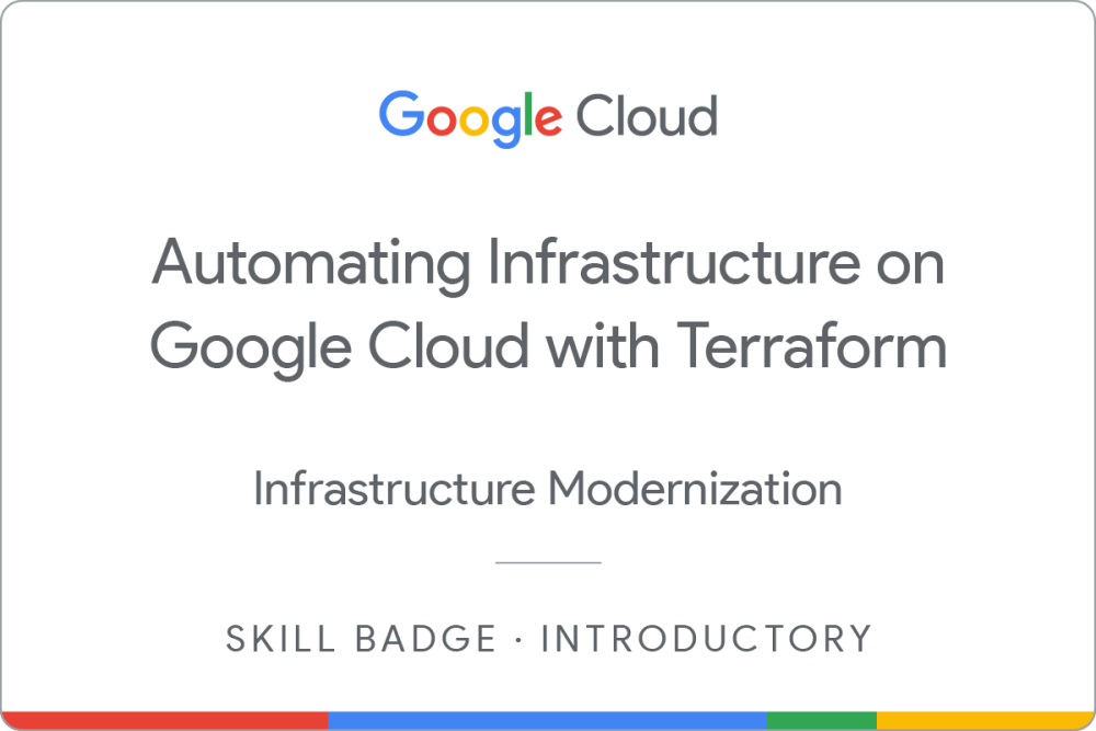 Odznaka dla Build Infrastructure with Terraform on Google Cloud