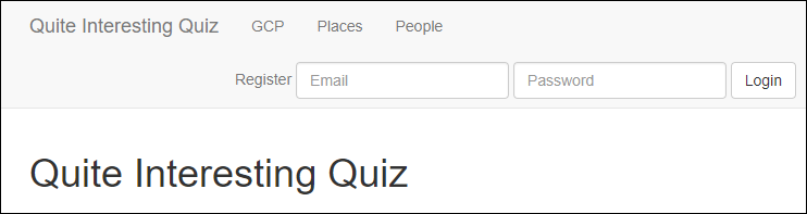 The Quite Interesting Quiz page.