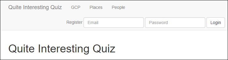 Quite Interesting Quiz login page
