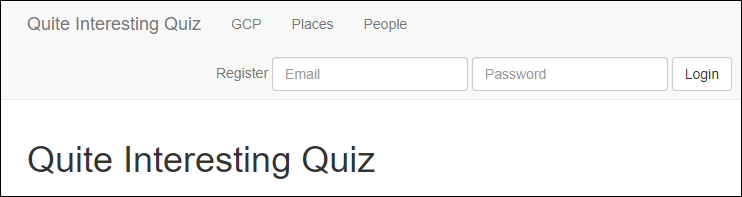 A página &quot;Quite Interesting Quiz&quot;.