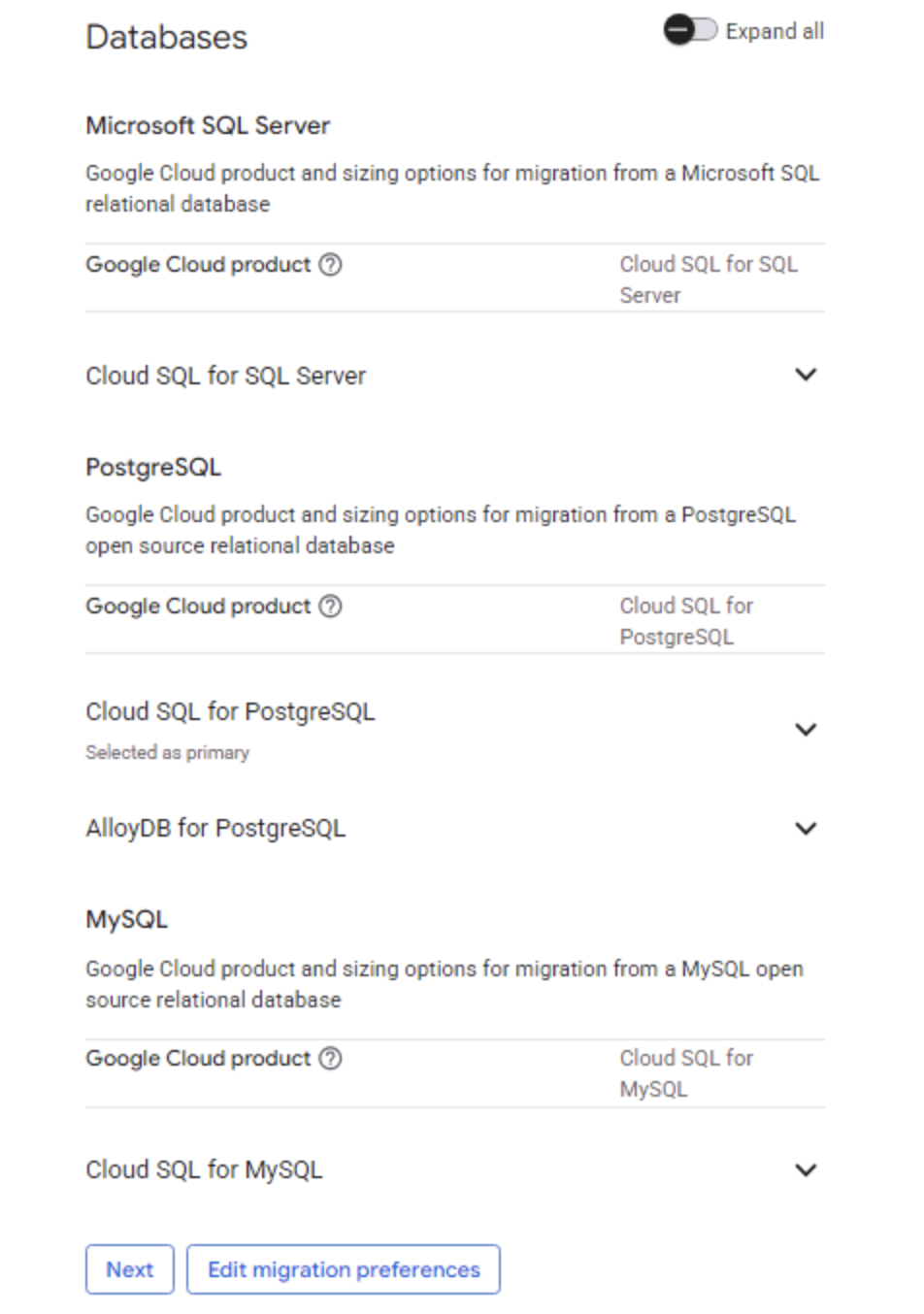 Set Migration preferences defaults.