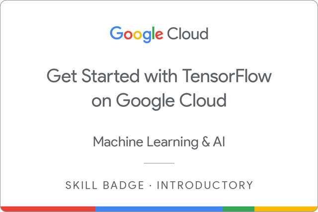 Badge for Get Started with TensorFlow on Google Cloud