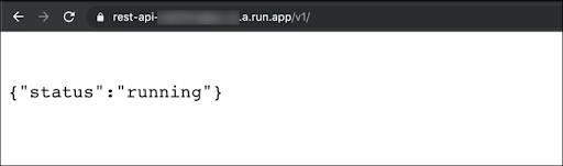 {status&quot; : &quot;running&quot;}