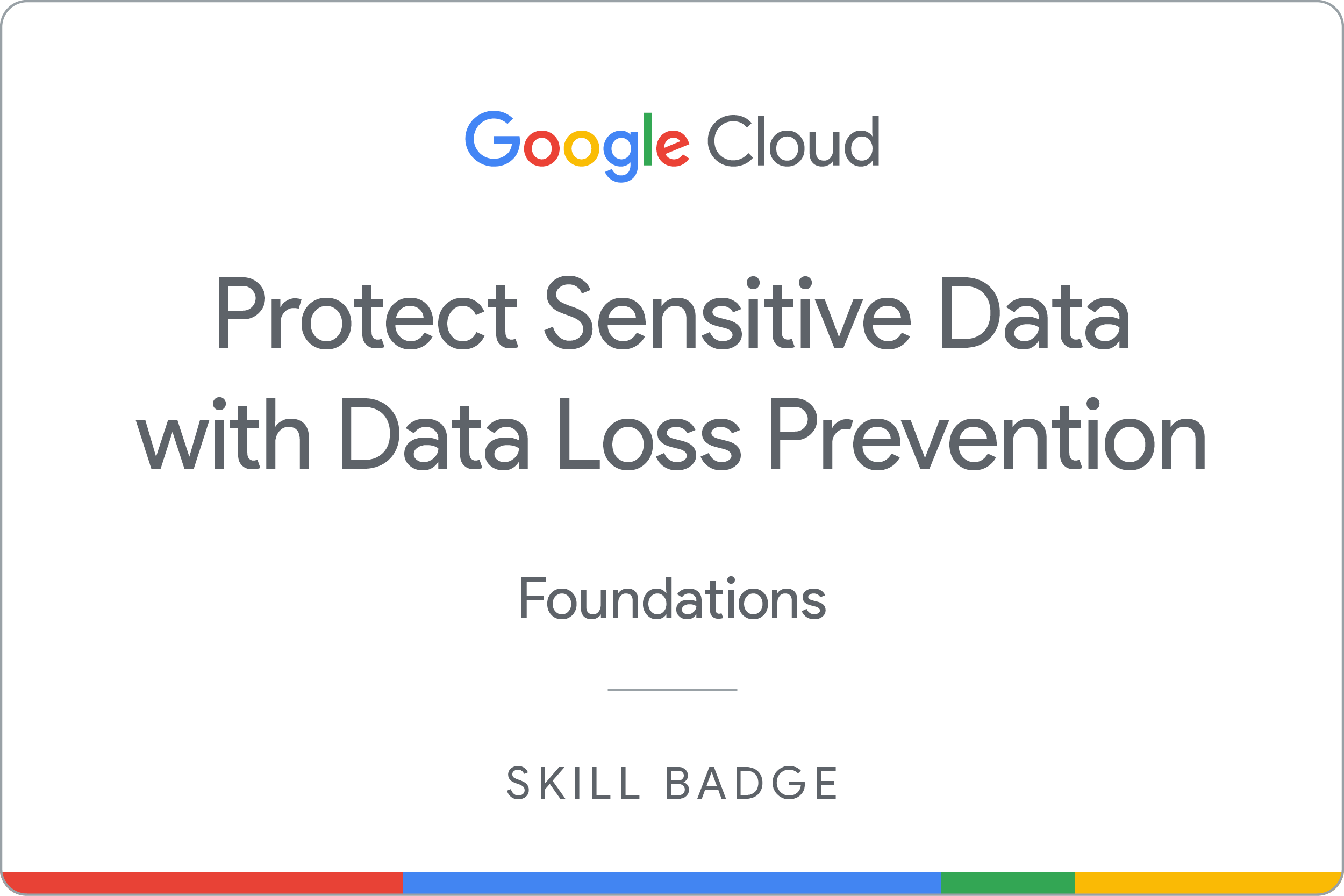 Protect sensitive data with DLP skill badge