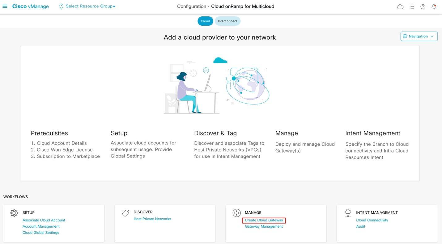 Create cloud gateway