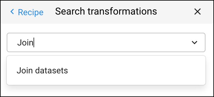 Search transformations box