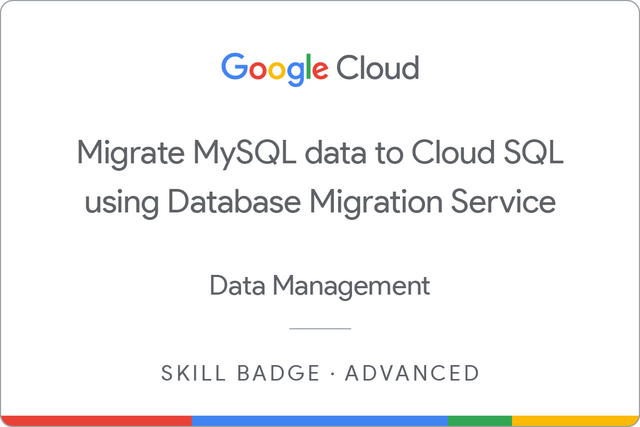 Badge pour Migrate MySQL data to Cloud SQL using Database Migration Service