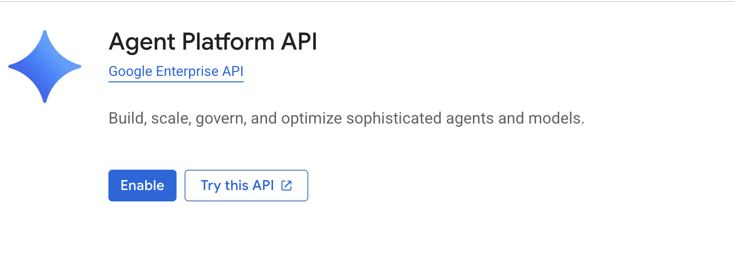 Enable Agent Platform API