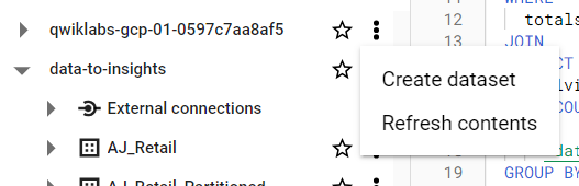 Параметр Create Dataset (Створити набір даних)