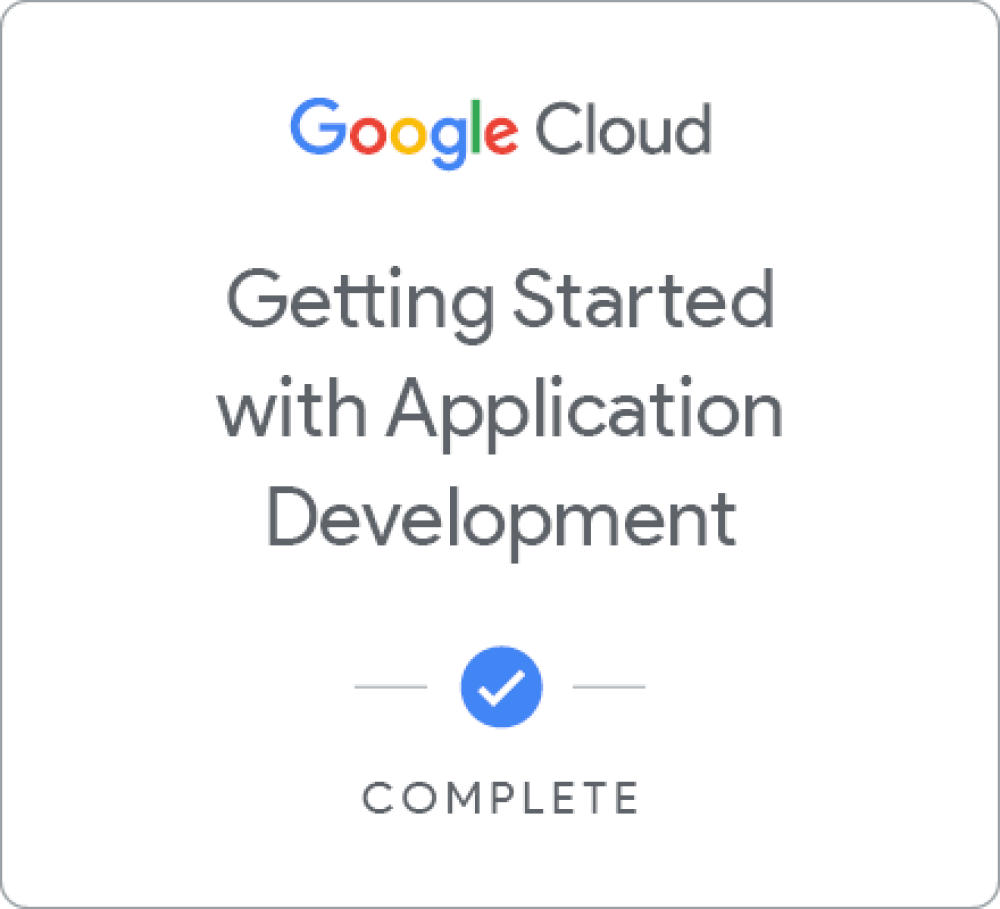 Insignia de Getting Started with Application Development - Español