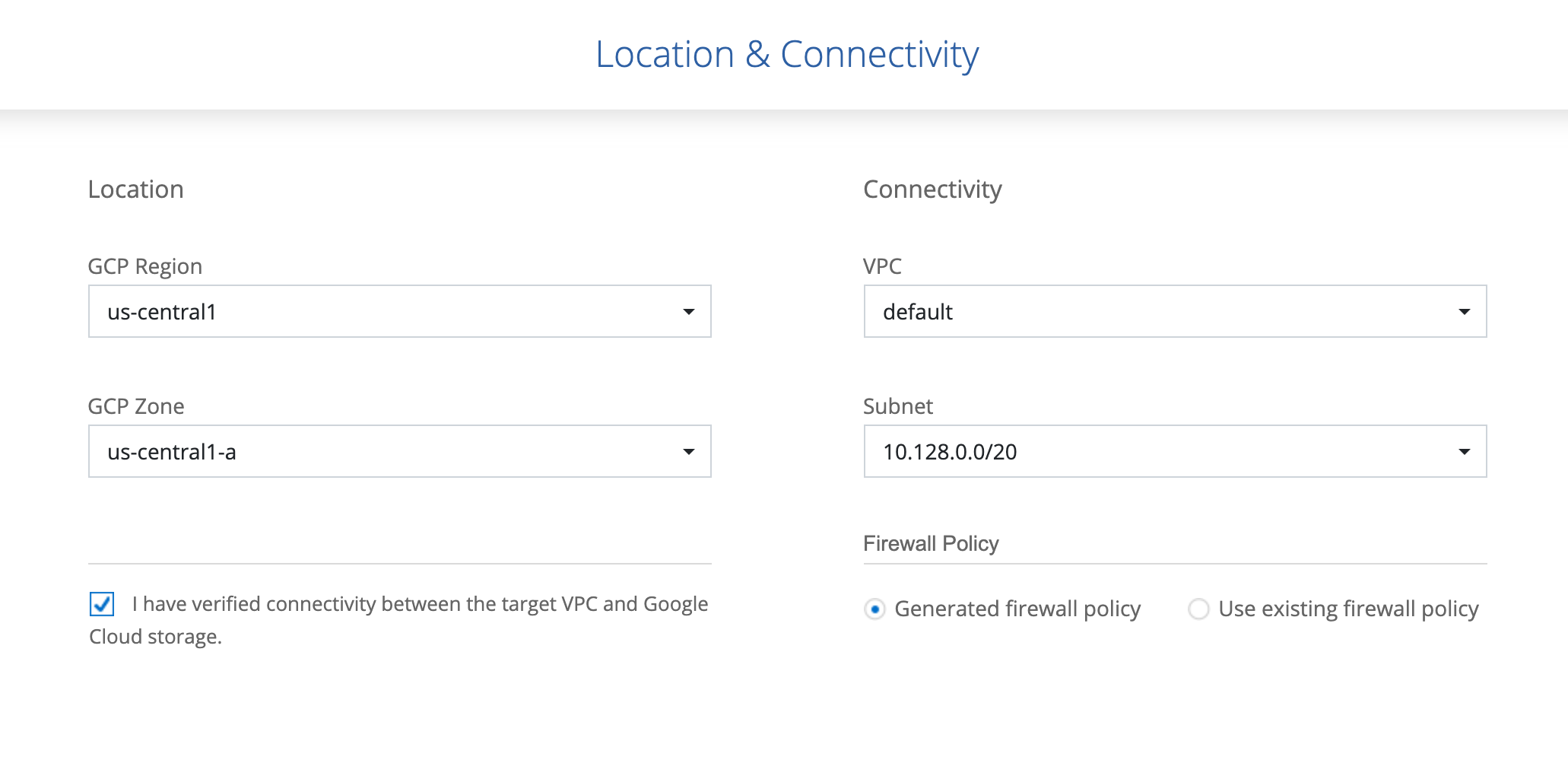 The Location and Connectivity section