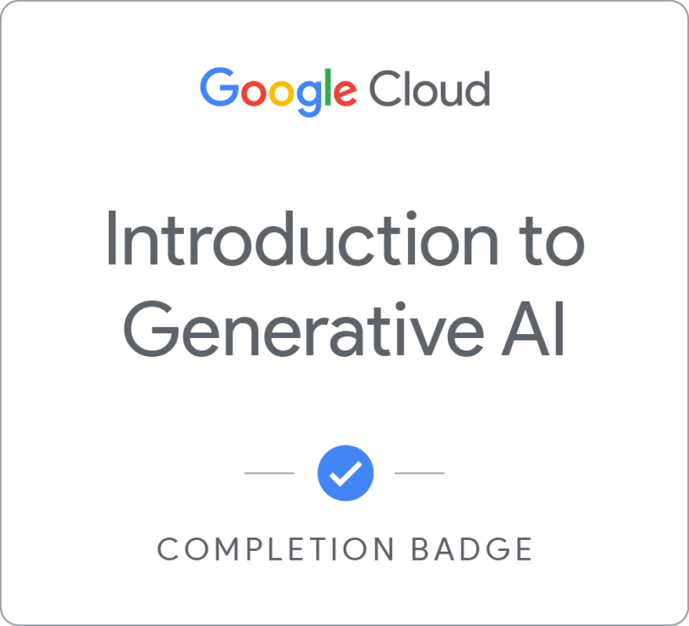 Badge für Introduction to Generative AI