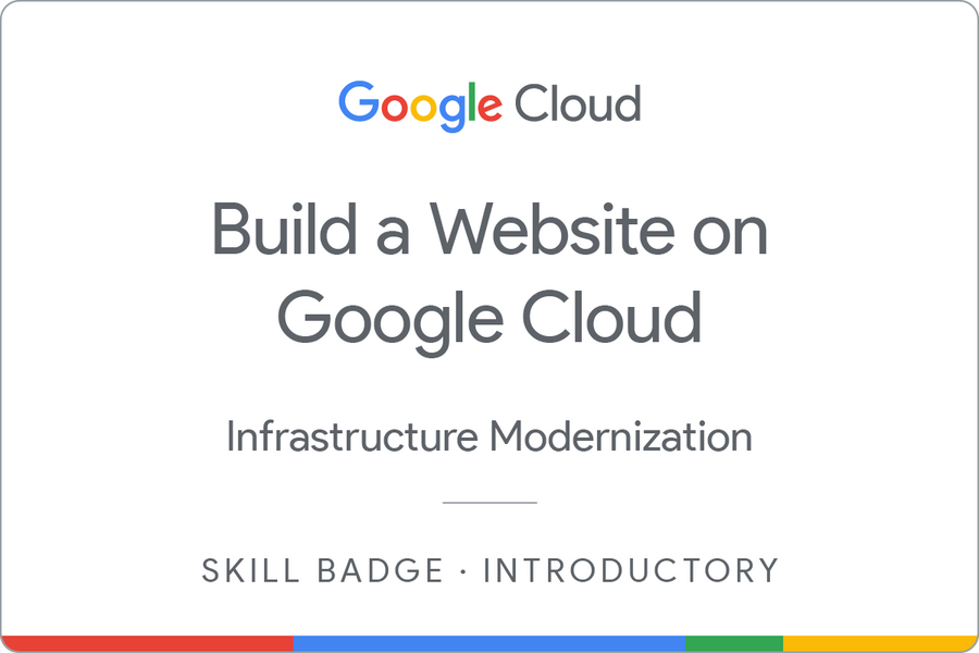 Odznaka za ukończenie szkolenia Build a Website on Google Cloud