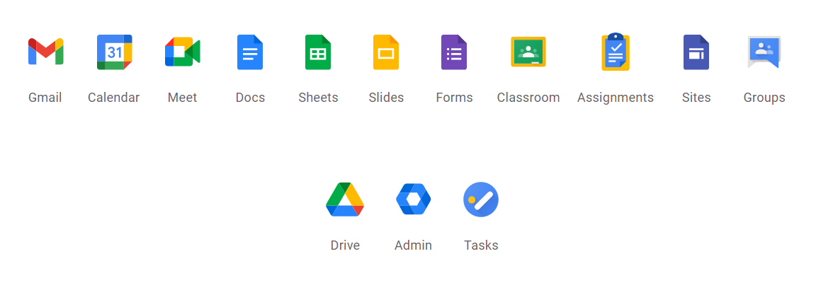 List of workspace apps displayed