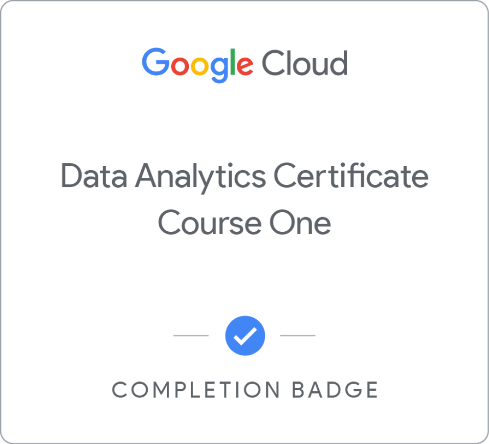 Introduction to Data Analytics in Google Cloud 배지