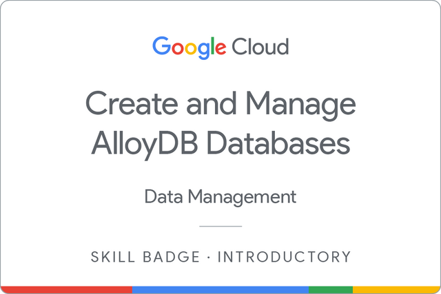 Badge for Create and Manage AlloyDB Databases