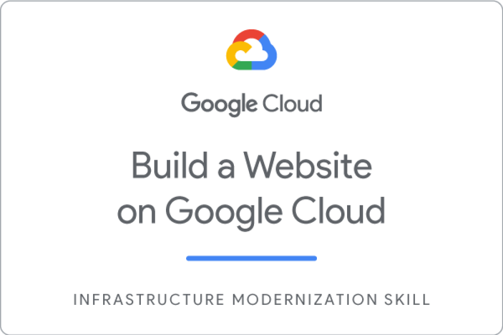 Badge for Build a Website on Google Cloud