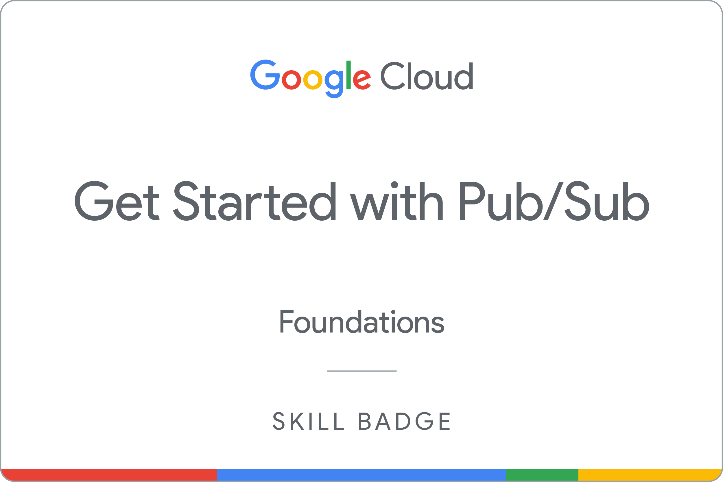 Get Started with Pub/Sub badge
