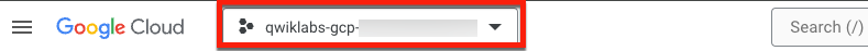 Location on the Project ID in the Google Cloud console