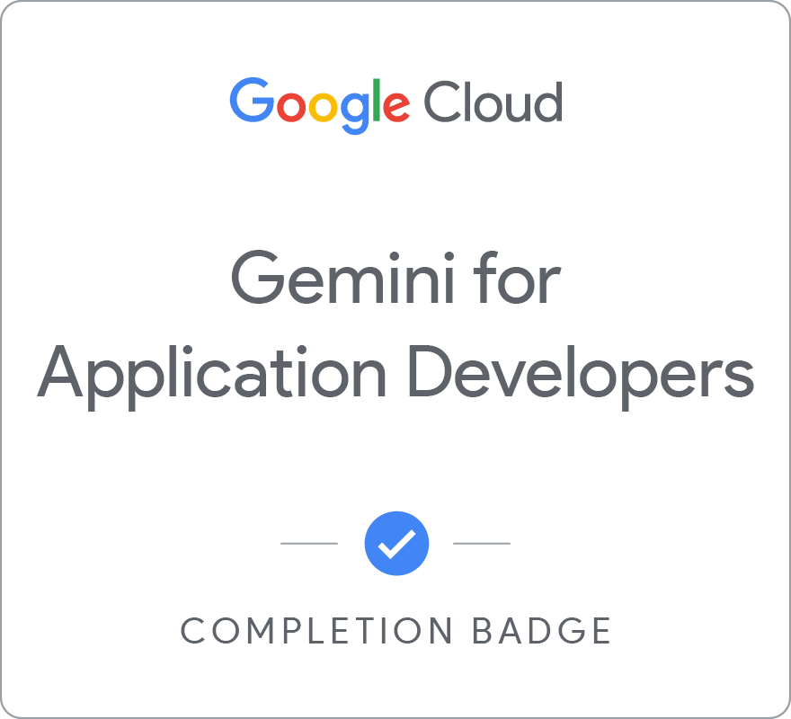 Gemini for Application Developers 배지