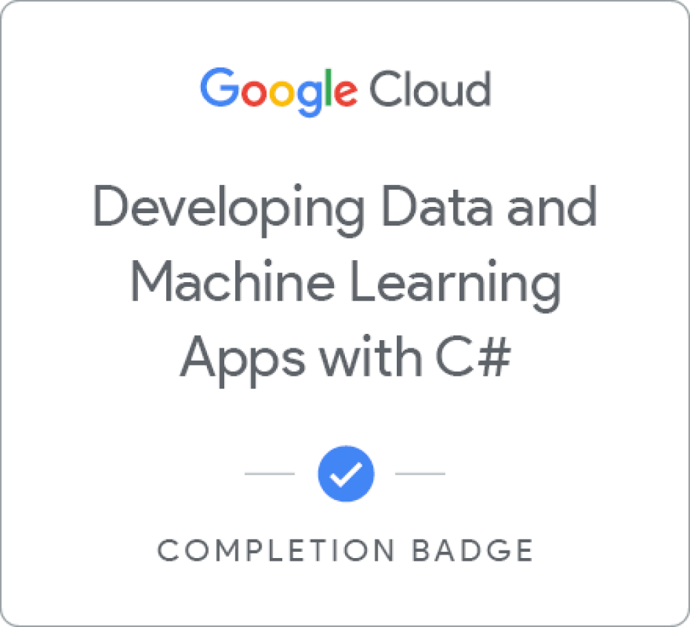 Значок за DEPRECATED Developing Data and Machine Learning Apps with C#