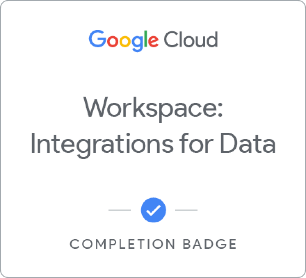 Badge pour Workspace: Integrations for Data