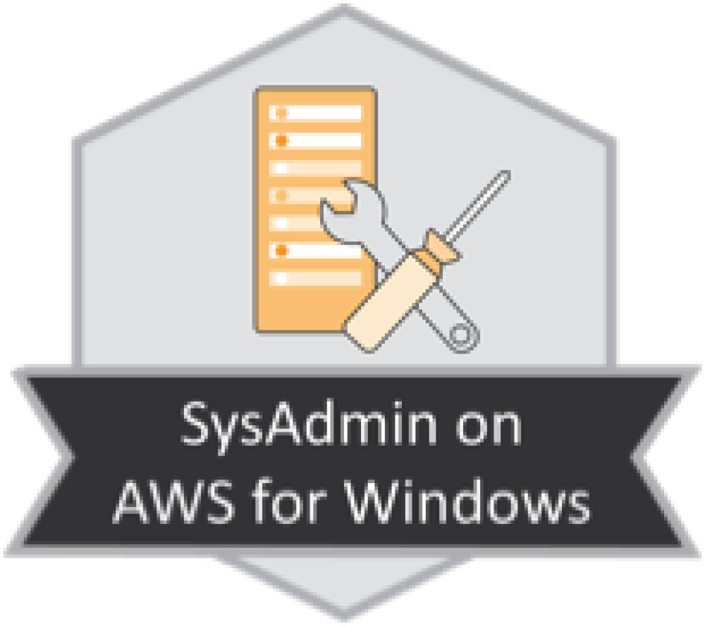 Badge for SysAdmin on AWS for Windows