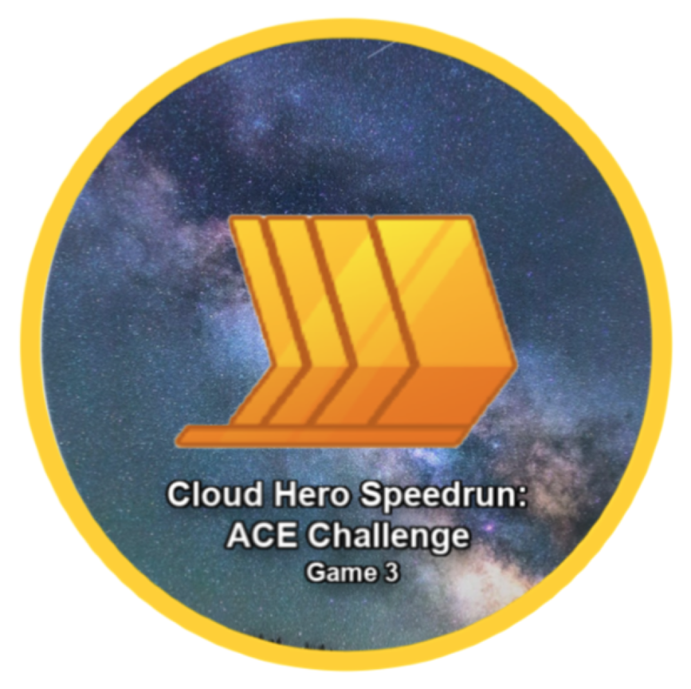 Insignia de Cloud Hero Speedrun: ACE Challenge Game 3