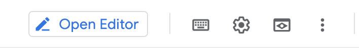 Open Editor button displaying the pencil icon