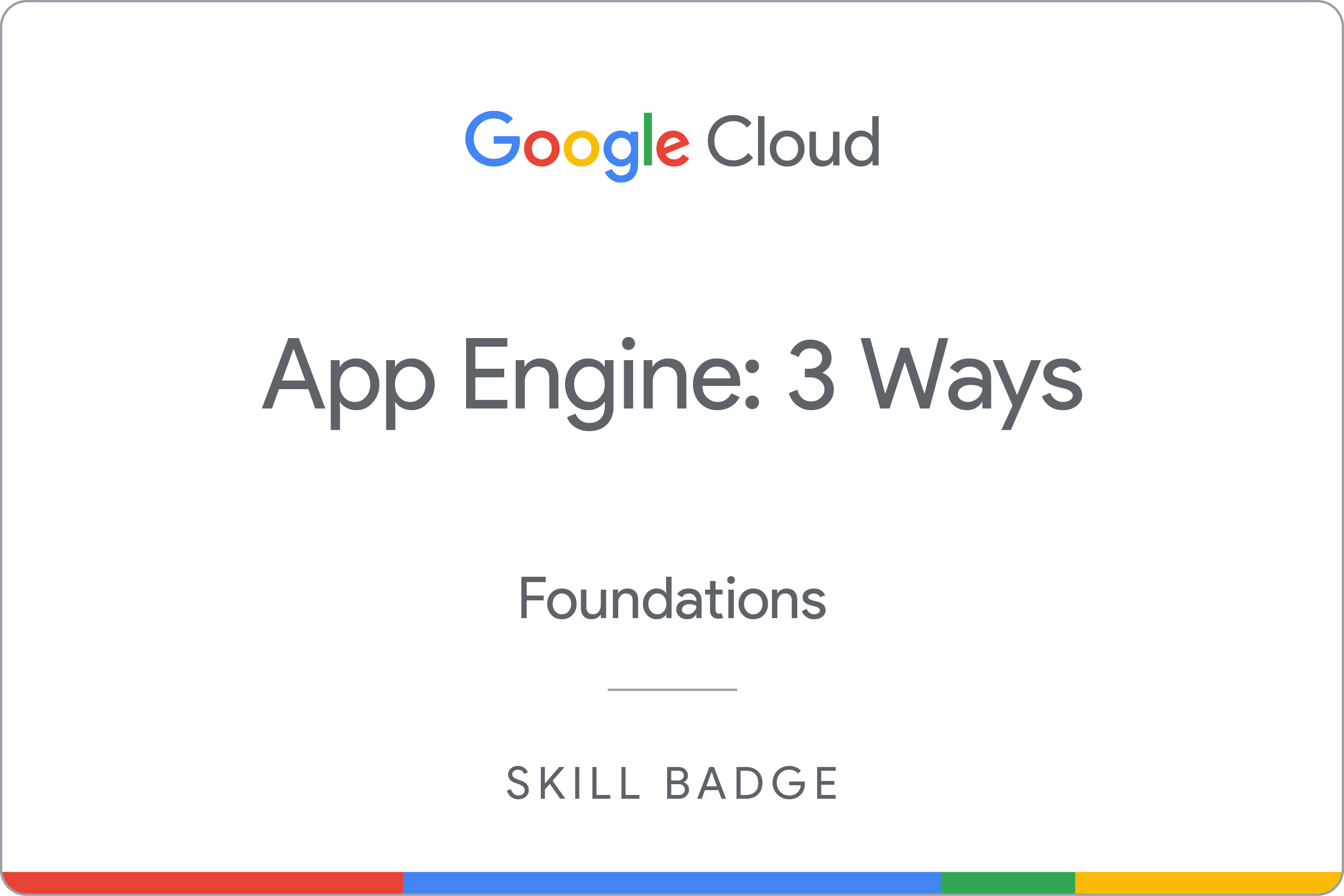 App Engine: 3 Ways badge
