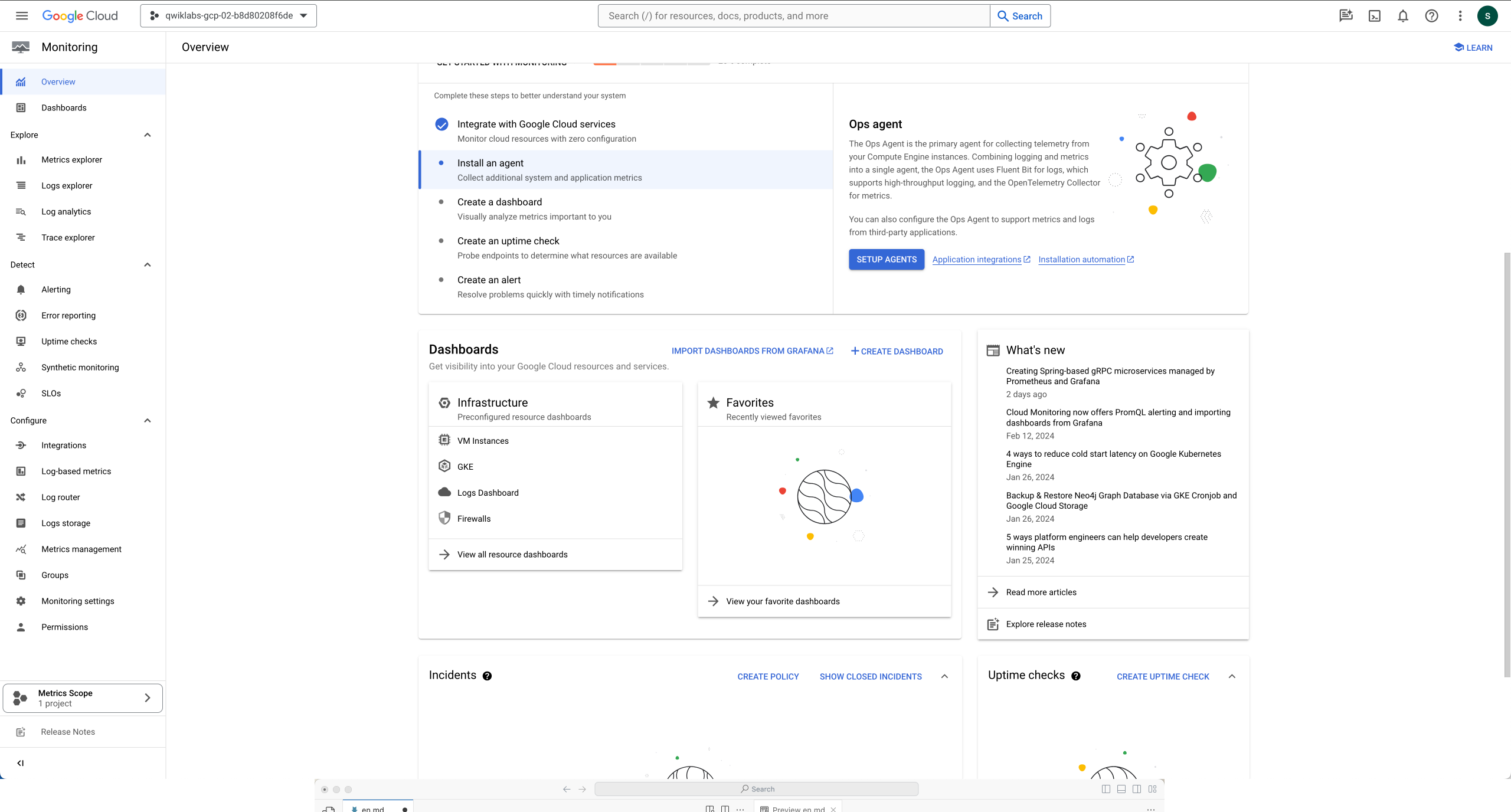 Cloud Monitoring Dashboard