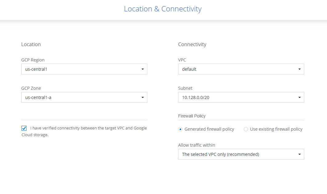 Location  connectivity