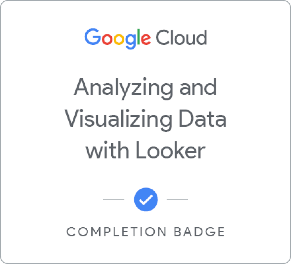 Odznaka dla Analyzing and Visualizing Data in Looker