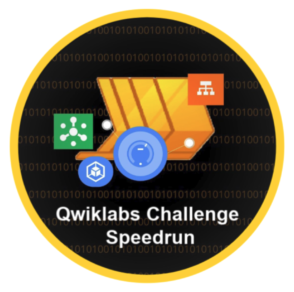 Insignia de Qwiklabs Challenge Speedrun