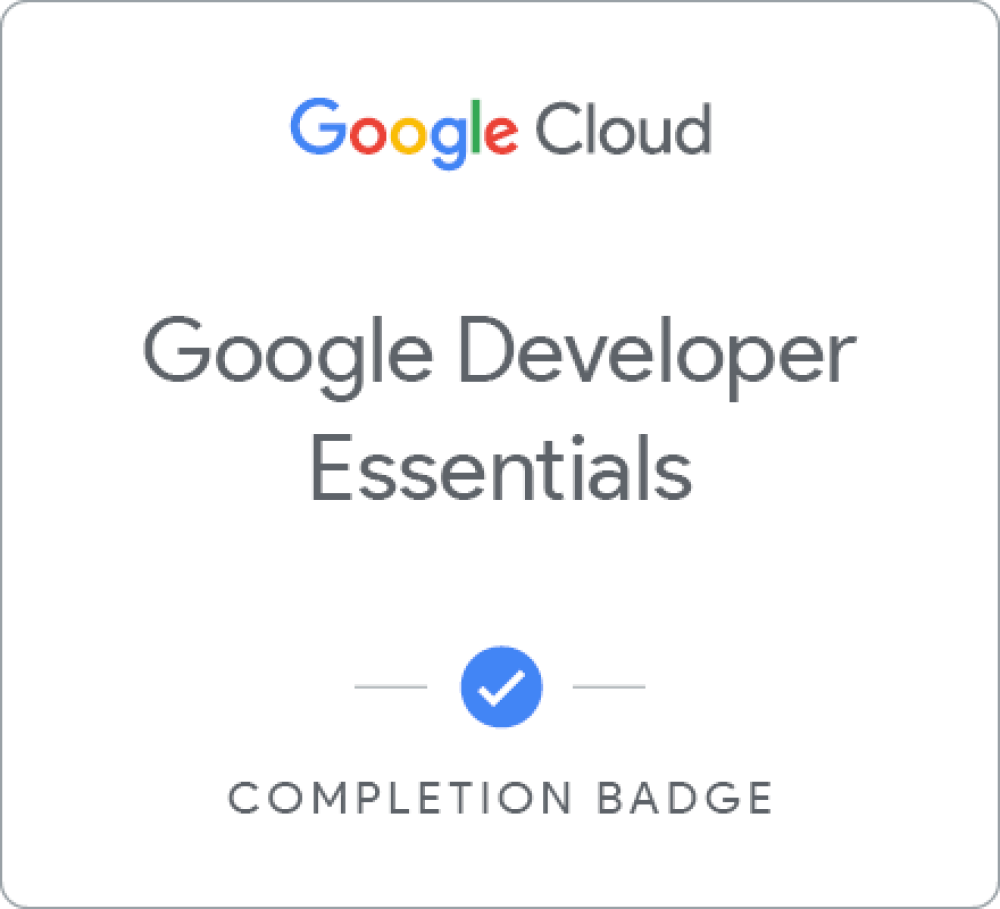 Badge pour Google Developer Essentials