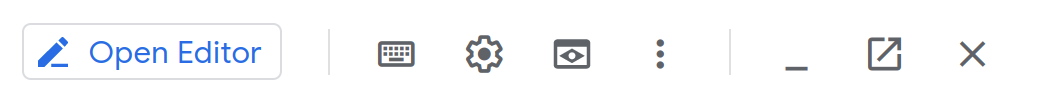 The Open Editor button.