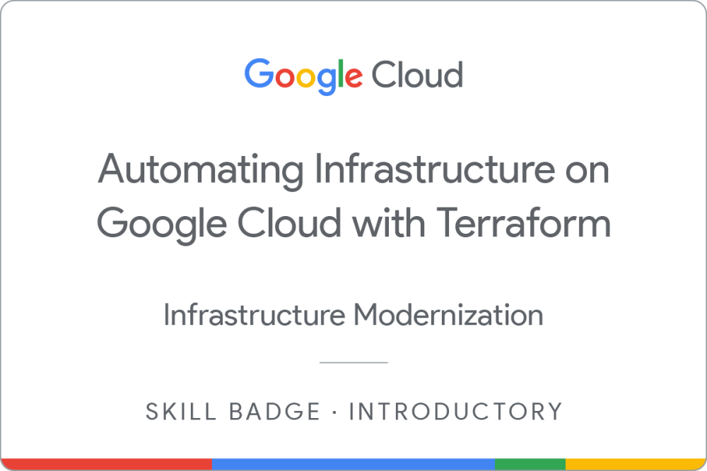 Badge untuk Build Infrastructure with Terraform on Google Cloud