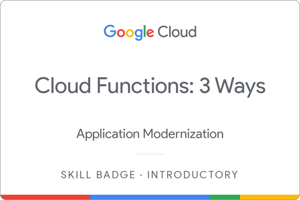 Insignia de Cloud Functions: 3 Ways