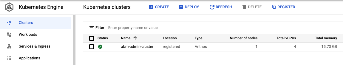 Logged into cluster