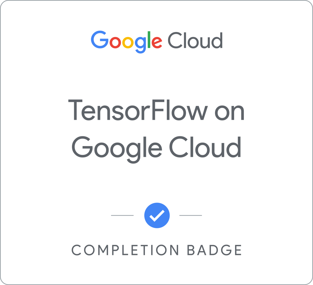 Selo para TensorFlow on Google Cloud - Português Brasileiro