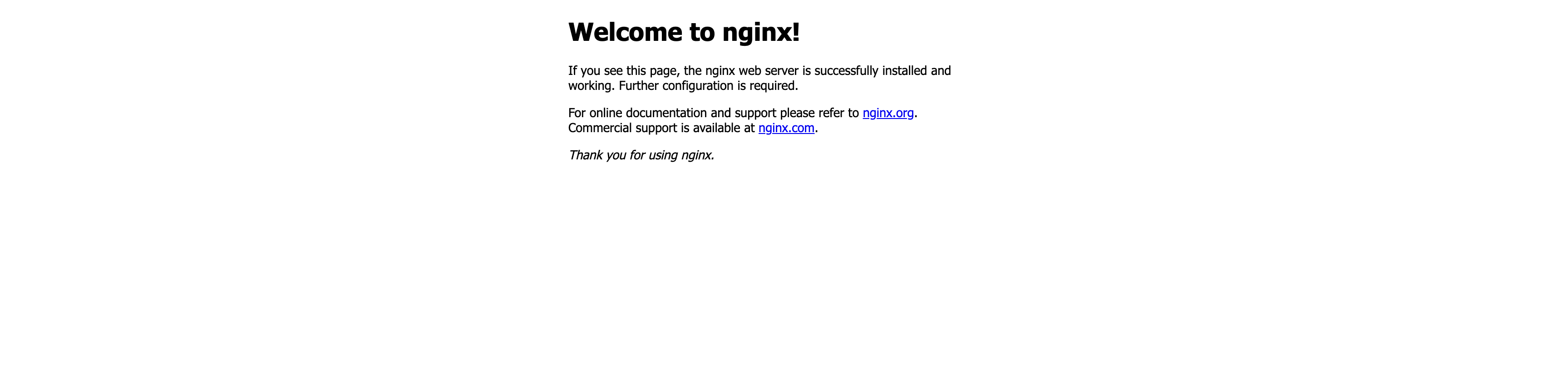 The Congratulations! pop-up, with the 'You are now running Bitnami Nginx 1.10.0-2 in the Cloud notification.