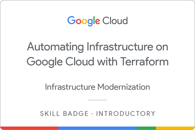 Badge for Automating Infrastructure on Google Cloud with Terraform