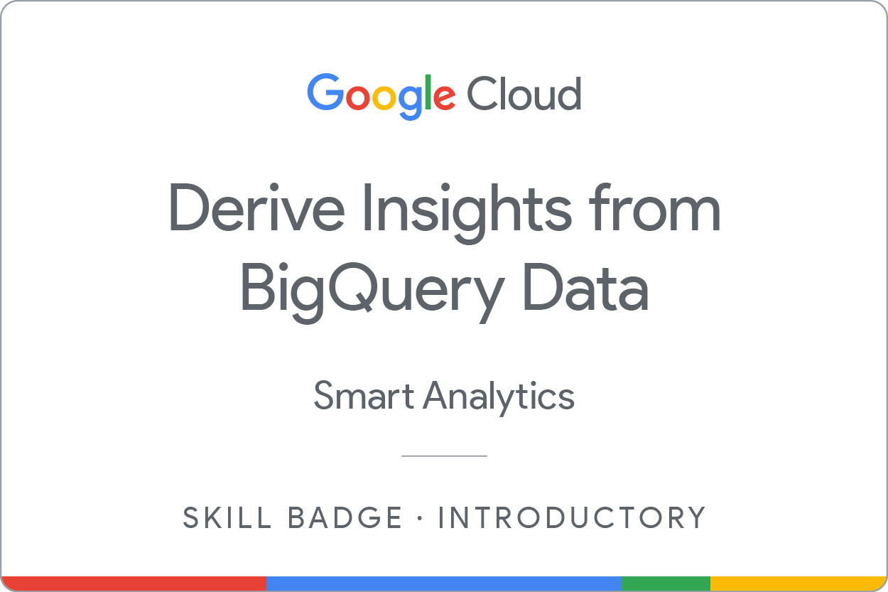 Odznaka ze szkolenia Derive Insights from BigQuery Data Badge